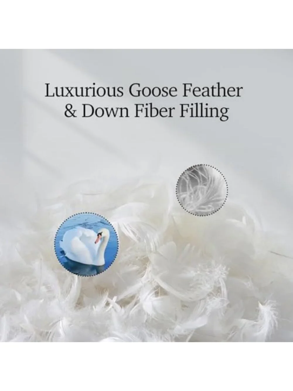 Luxury White Goose Down Comforter - Soft, Cozy, Full/Queen Size Bedding